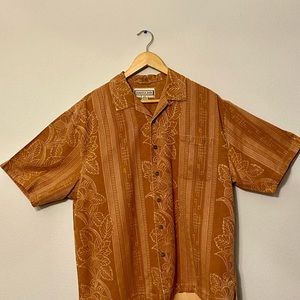 Jamaica Jaxx Lightweight Breathable Button-up Men’s Shirt Brown size l/g